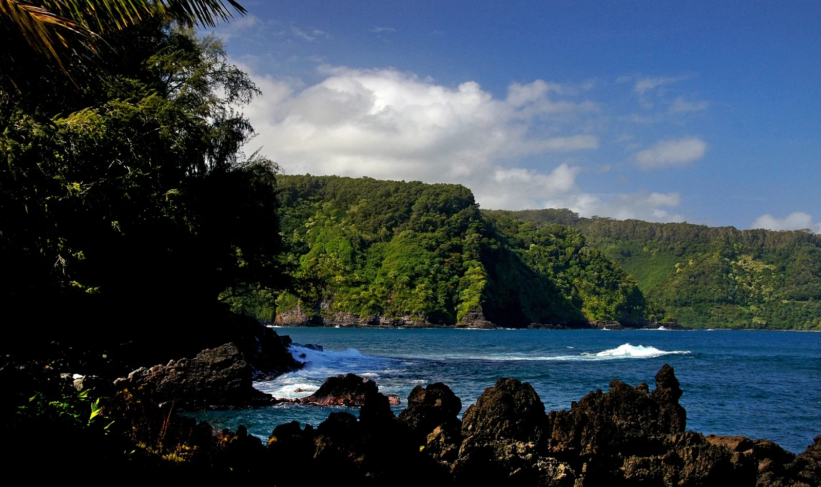 The volcanic Maui coast
