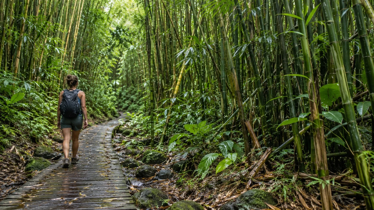 The forest landscape at Pīpīwai