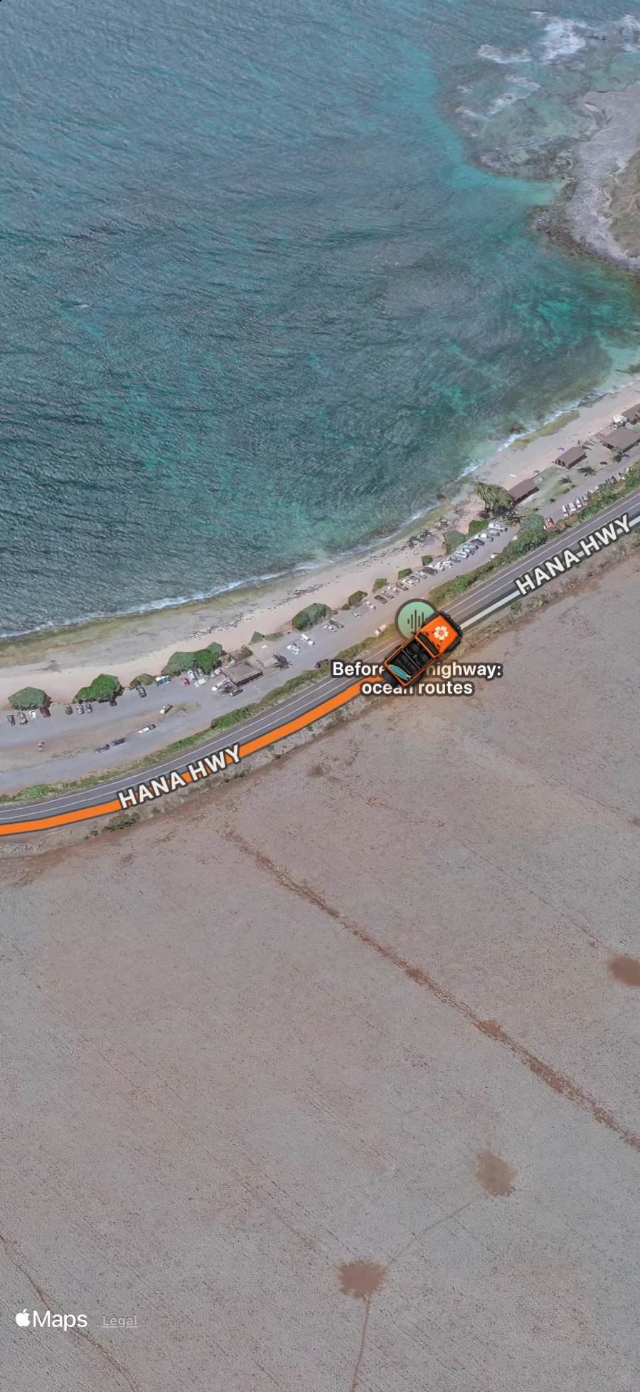 A cinematic aerial view of Hāna Highway in Aloha Maui